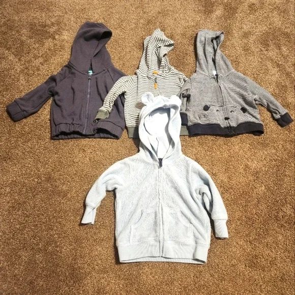 Set of 4 Boy's 3-6 Months Hooded Jackets - Picture 2 of 15